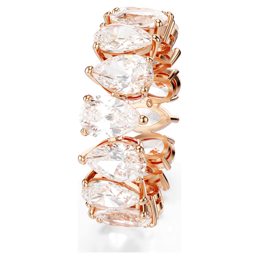 swarovski matrix vittore ring  pear cut  white  rose gold tone finish