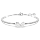 swarovski mesmera bangle  mixed cuts  white  rhodium plated