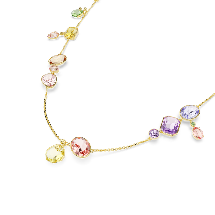 swarovski gema strandage  mixed cuts  multicolored  18k gold finish