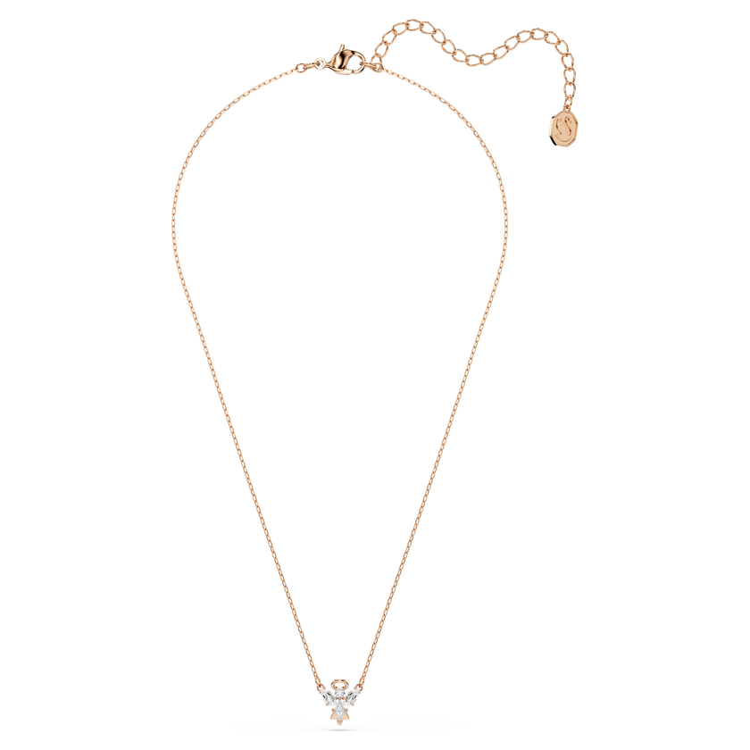swarovski magic necklace  angel  white  rose gold tone plated