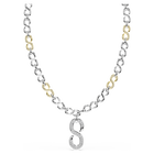 swarovski dextera strandage  round cut  white  mixed metal finish