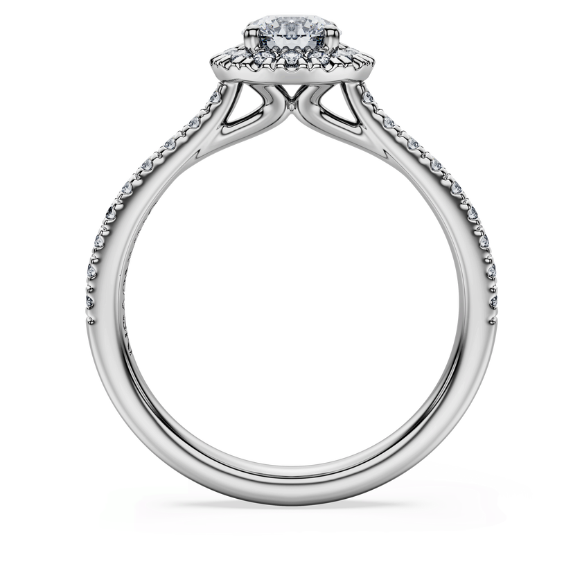 swarovski eternity halo solitaire ring  lab grown diamonds 0 8 ct tw  round shape  18k white gold