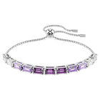 swarovski matrix bracelet baguette cut purple rhodium plated