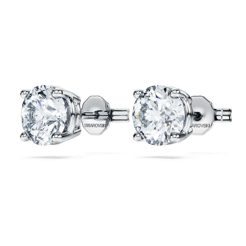 swarovski eternity stud earrings  laboratory grown diamonds 2 ct tw  18k white gold