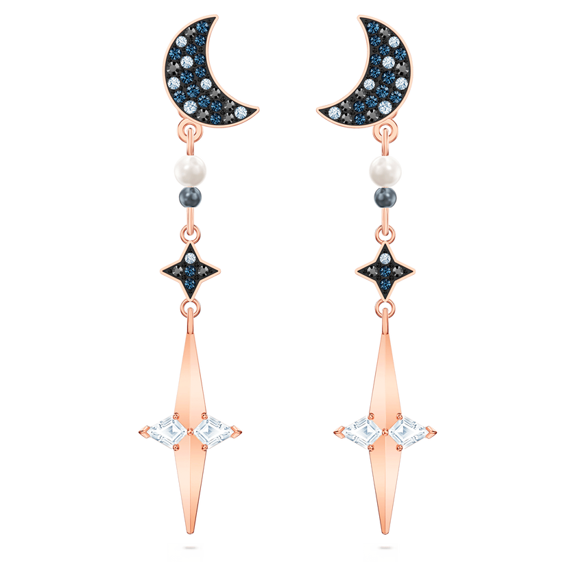 swarovski symbolic pierced earring jackets  multi colored  mixed metal finish