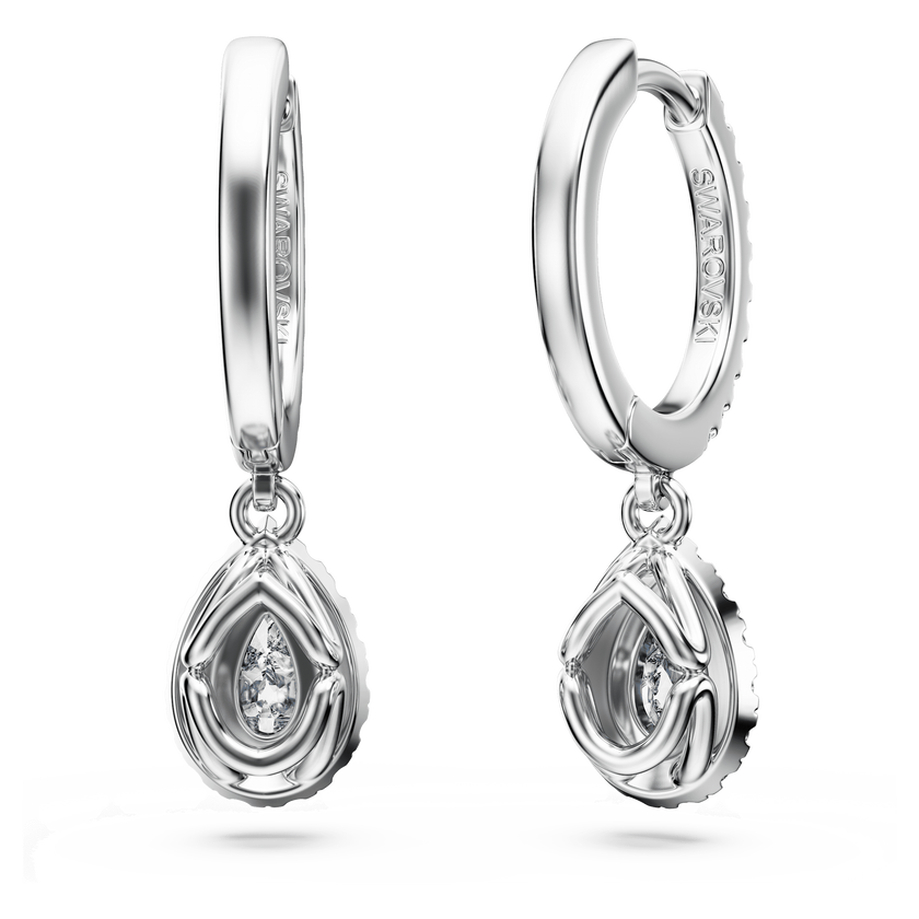 swarovski eternity drop earrings  laboratory grown diamonds 1 25 ct tw  18k white gold