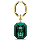 swarovski key ring octagon cut green mixed metal finish