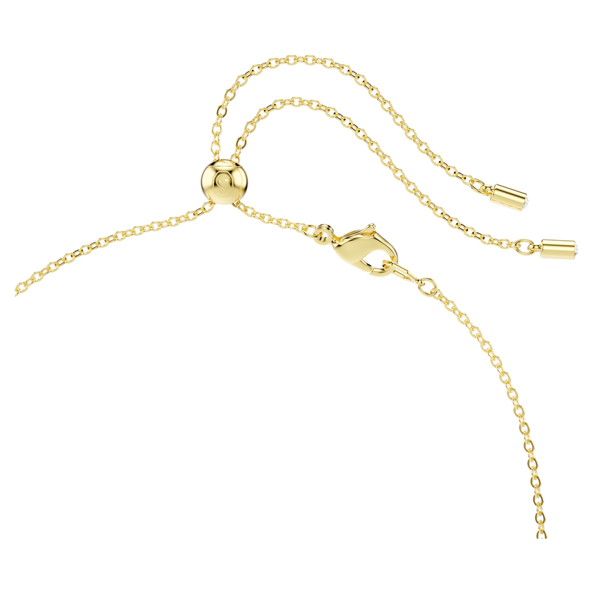 swarovski constella necklace  mixed cuts  green  18k gold finish