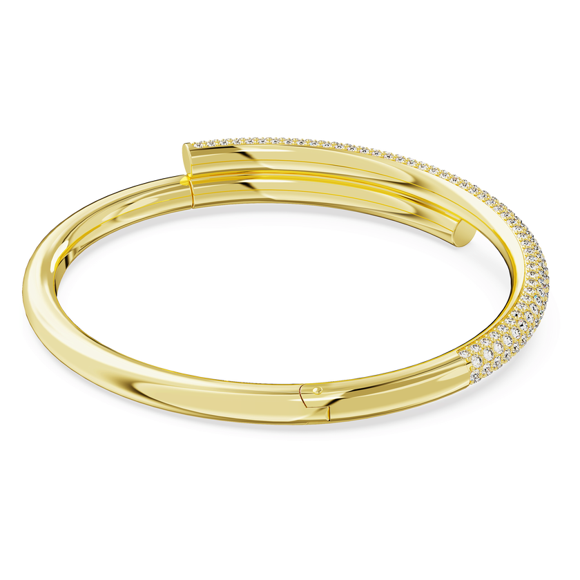 swarovski dextera bangle  white  gold tone plated