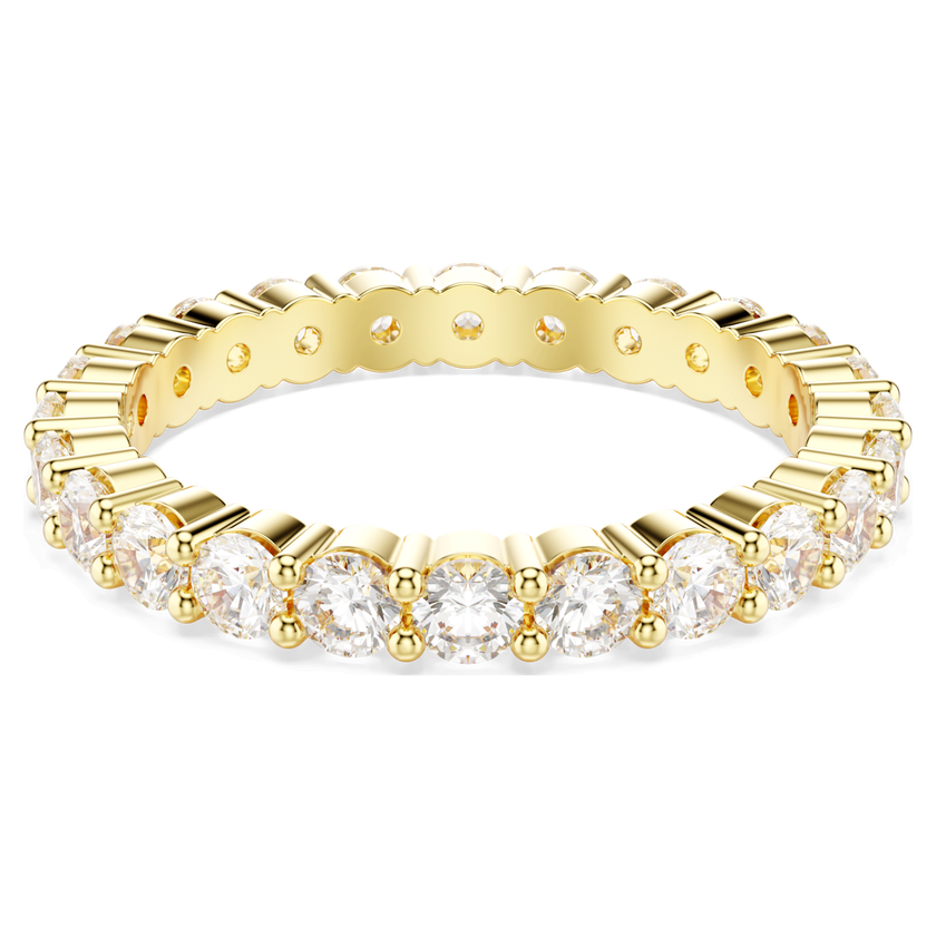 swarovski stilla ring  set  2   round cut  white  gold tone plated
