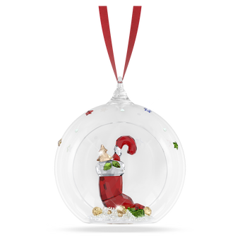 swarovski holiday cheers  stocking and candy ball ornament