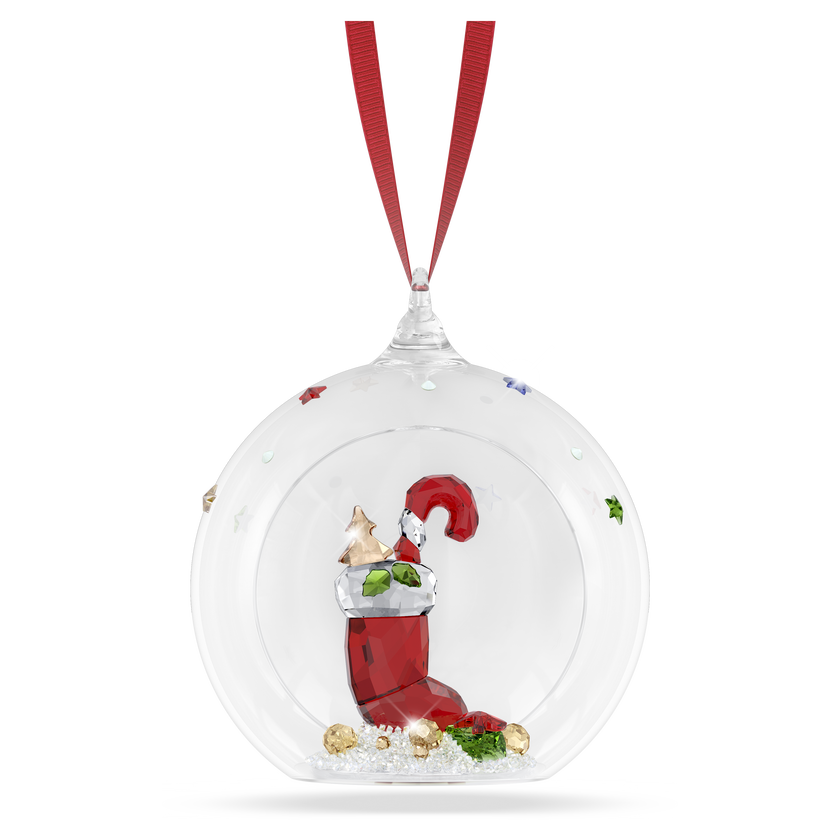 swarovski holiday cheers  stocking and candy ball ornament