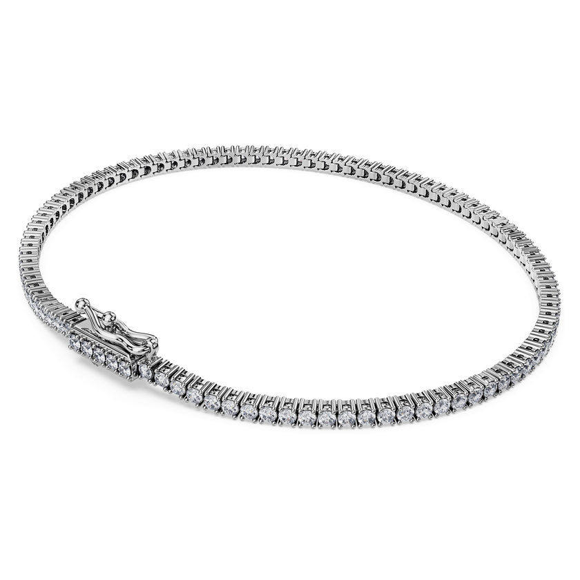 swarovski eternity tennis bracelet  laboratory grown diamonds 1 5 ct tw  18k white gold