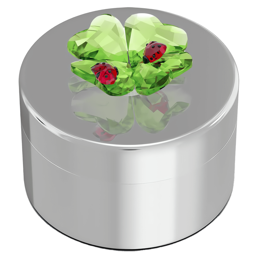 swarovski idyllia clover and ladybug decorative box