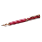 swarovski crystalline ballpoint pen  red  pink lacquered  rose gold tone plated