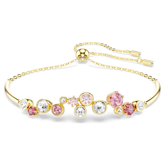 swarovski constella bracelet mixed cuts multicolored gold tone plated