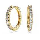 swarovski eternity hoop earrings  lab grown diamonds 0 5 ct tw  round shape  18k yellow gold