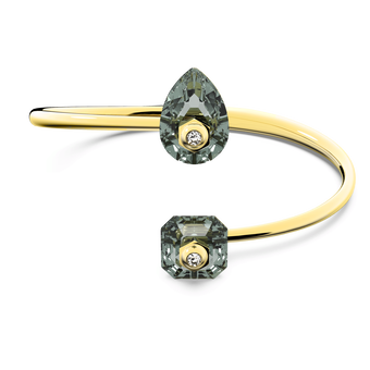 Studiosa bangle, Gray, Gold-tone plated swarovski studiosa bangle  gray  gold tone plated