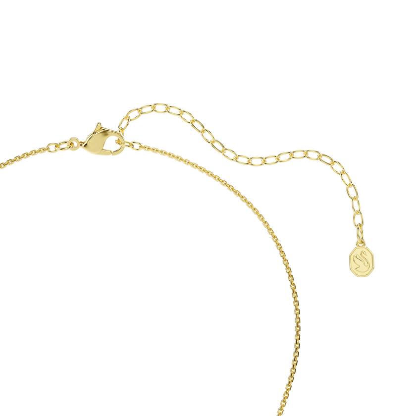 swarovski hyperbola pendant  round cut  white  gold tone plated