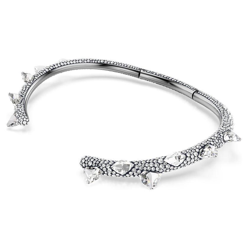 swarovski sublima choker  white  ruthenium plated