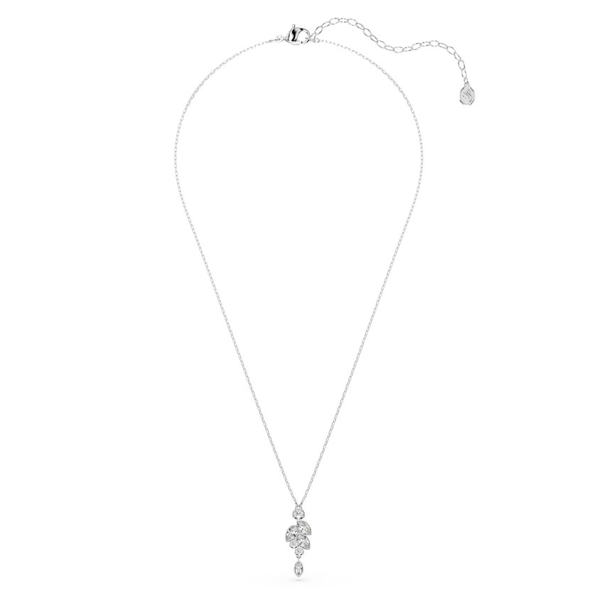 swarovski diapason pendant  mixed cuts  white  rhodium plated