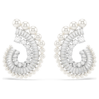 ariana grande x swarovski drop earrings crystal pearl mixed cuts white rhodium plated