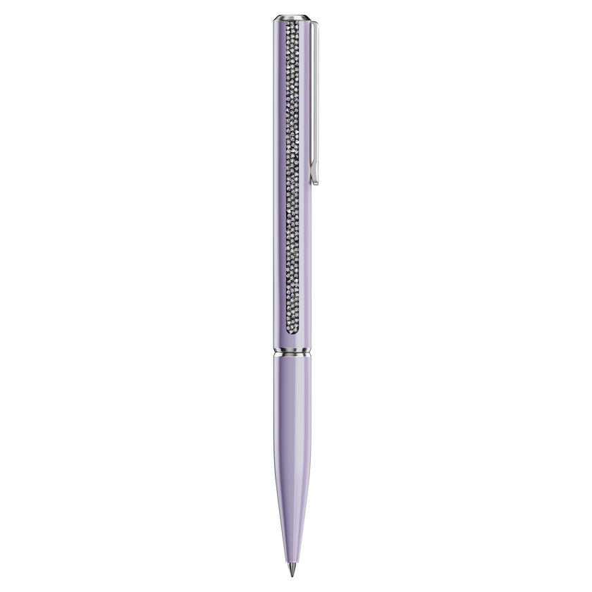 swarovski crystal shimmer glide ballpoint pen  purple  purple lacquered  chrome plated