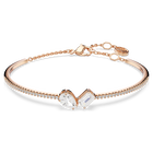 swarovski mesmera bangle mixed cuts white rose gold tone plated