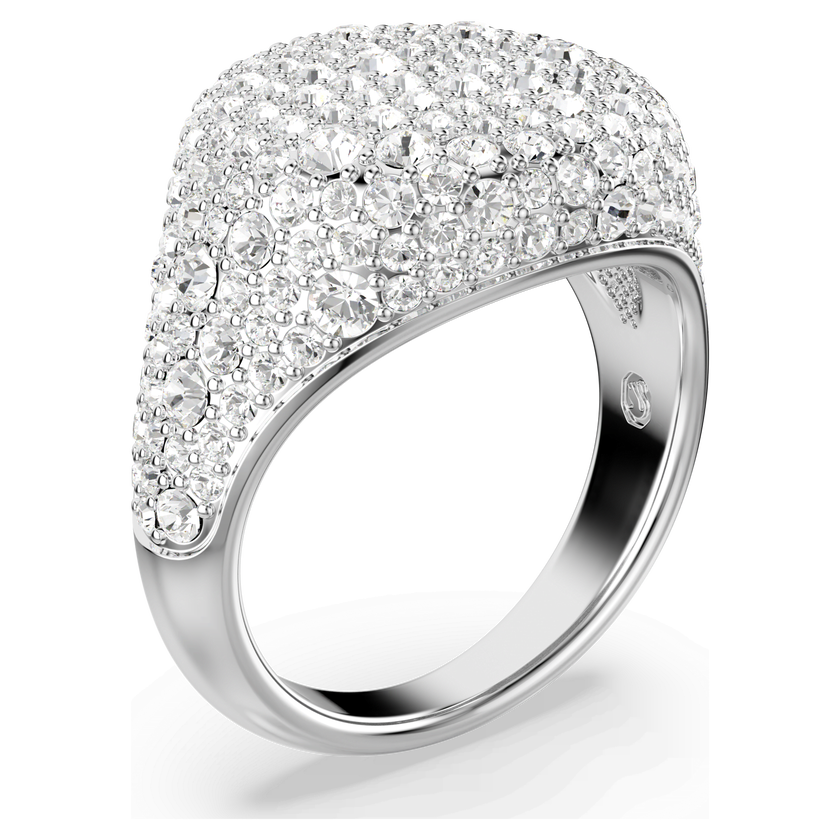 swarovski sublima cocktail ring  white  rhodium plated