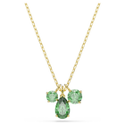 swarovski mesmera pendant  mixed cuts  green  18k gold finish