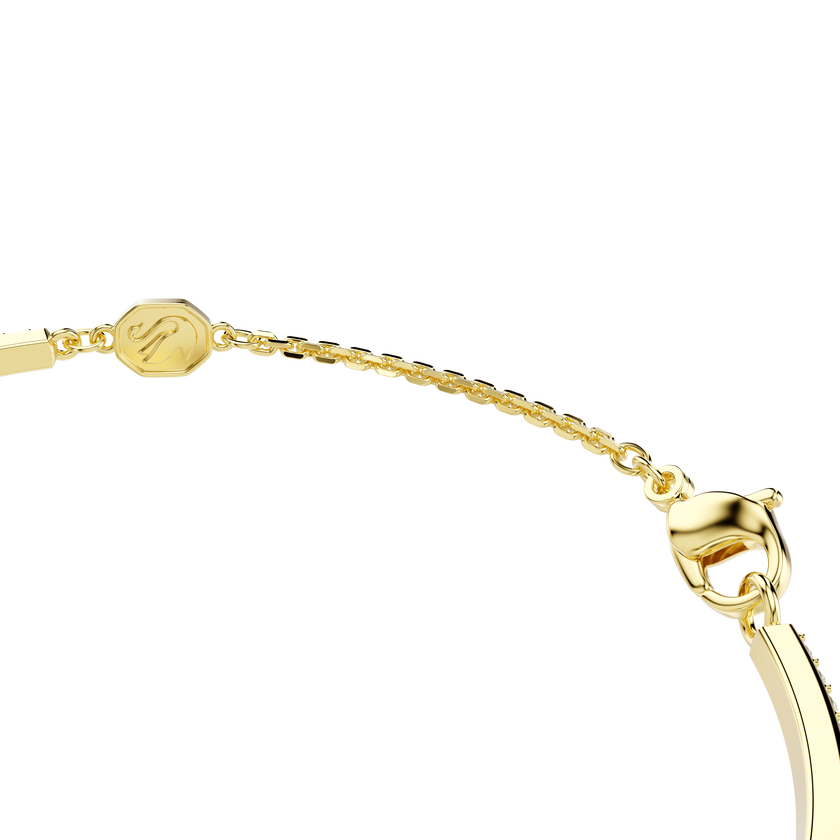 swarovski lifelong bangle  round cut  heart  white  18k gold finish