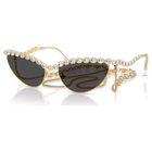 swarovski sunglasses cat eye shape chain gray