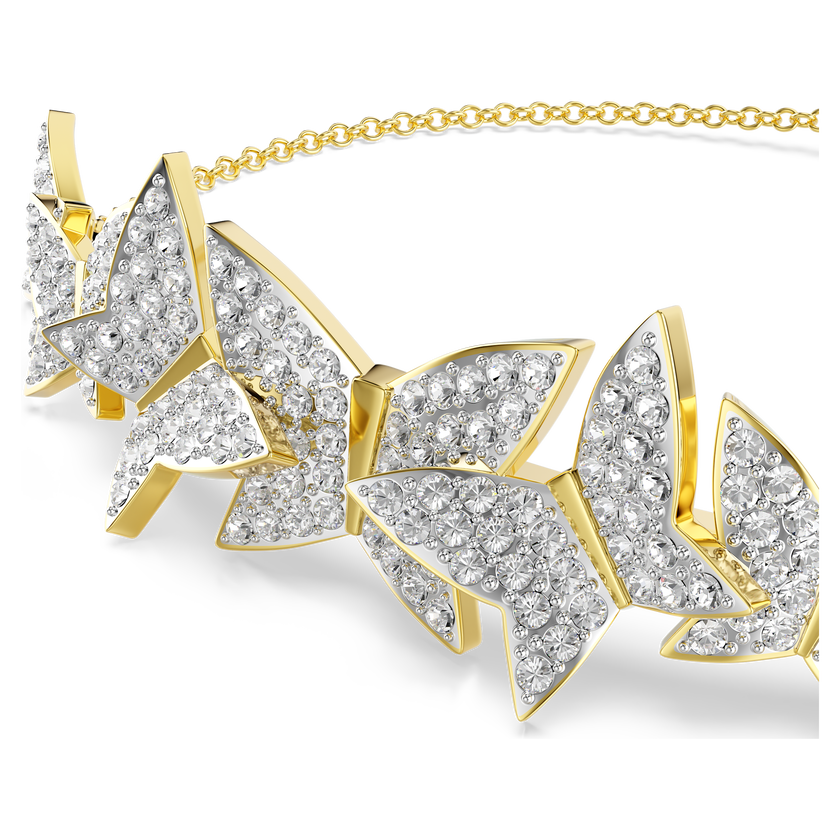 swarovski idyllia lilia bracelet  butterfly  white  gold tone plated