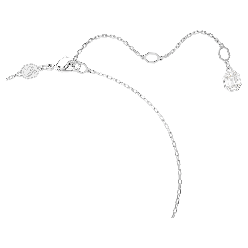 swarovski constella pendant  pav   round cut  white  rhodium plated