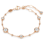 swarovski imber bracelet  round cut  white  18k rose gold finish
