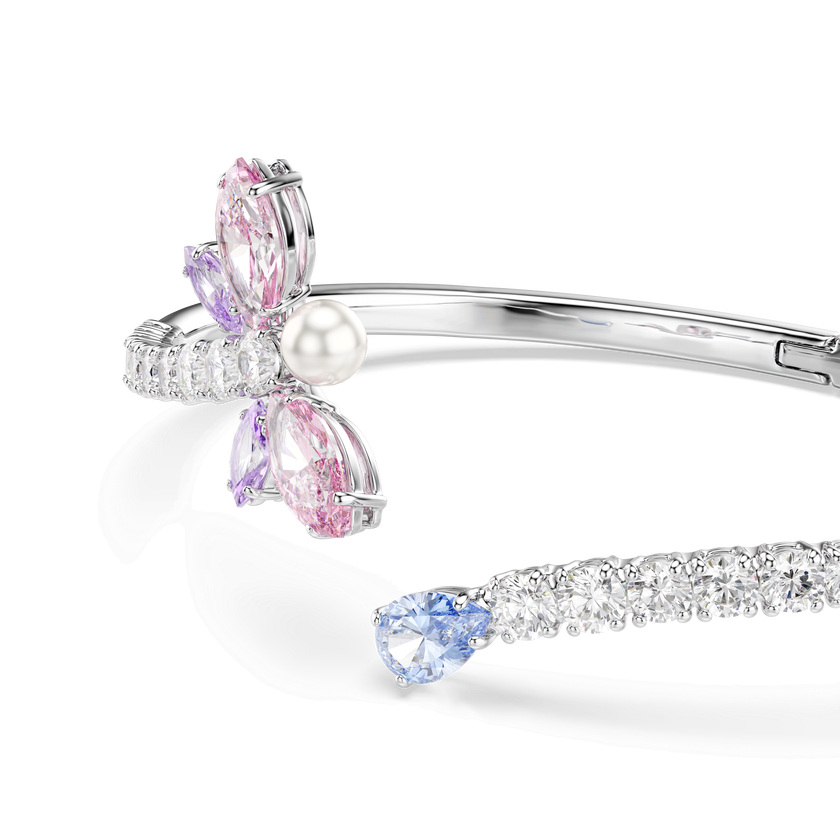 ariana grande x swarovski bangle  mixed cuts  dragonfly  multicolored  rhodium plated