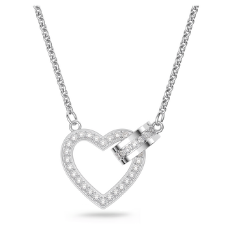 swarovski lovely necklace  heart  white  rhodium plated