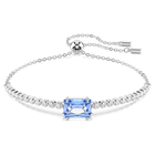swarovski matrix tennis bracelet mixed cuts blue rhodium plated