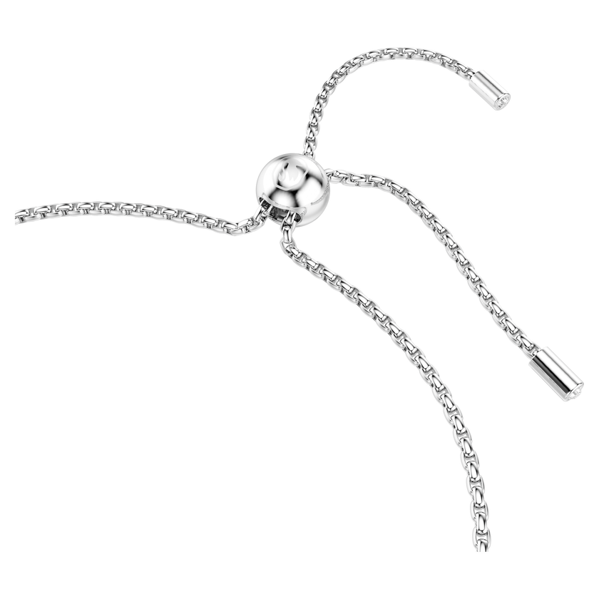 swarovski matrix bracelet  gradient of round cuts  white  rhodium plated