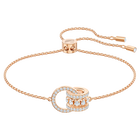 swarovski further bracelet white rose gold tone plated