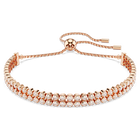 swarovski matrix tennis bracelet round cut white rose gold tone plated