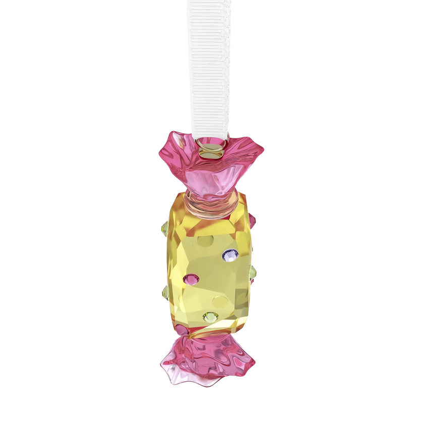 swarovski holiday cheers dulcis candy ornament  yellow