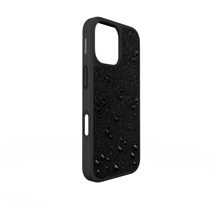 swarovski high smartphone case  flat back crystals  iphone  17  black
