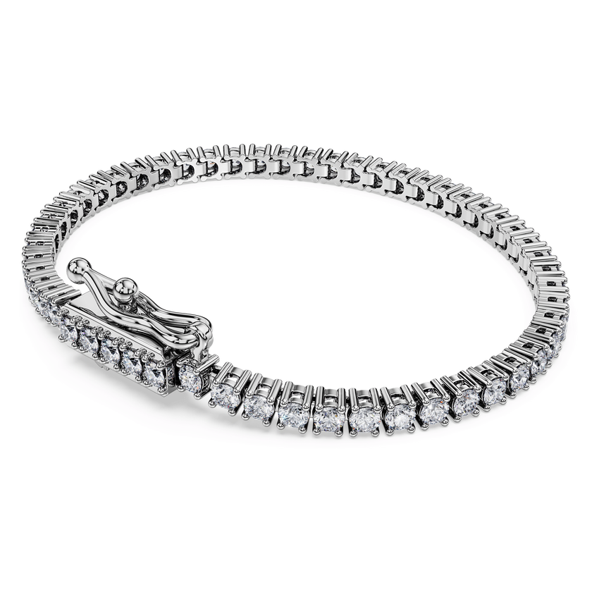 swarovski eternity tennis bracelet  laboratory grown diamonds 3 ct tw  18k white gold