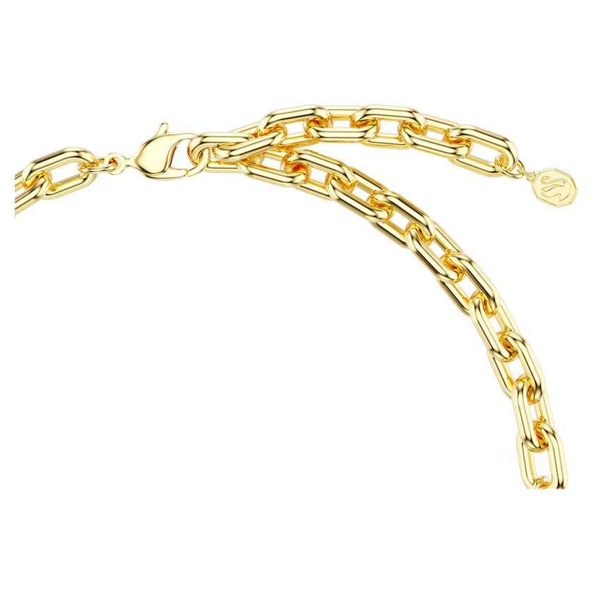 swarovski idyllia necklace  mixed cuts  pav   flower  multicolored  gold tone plated