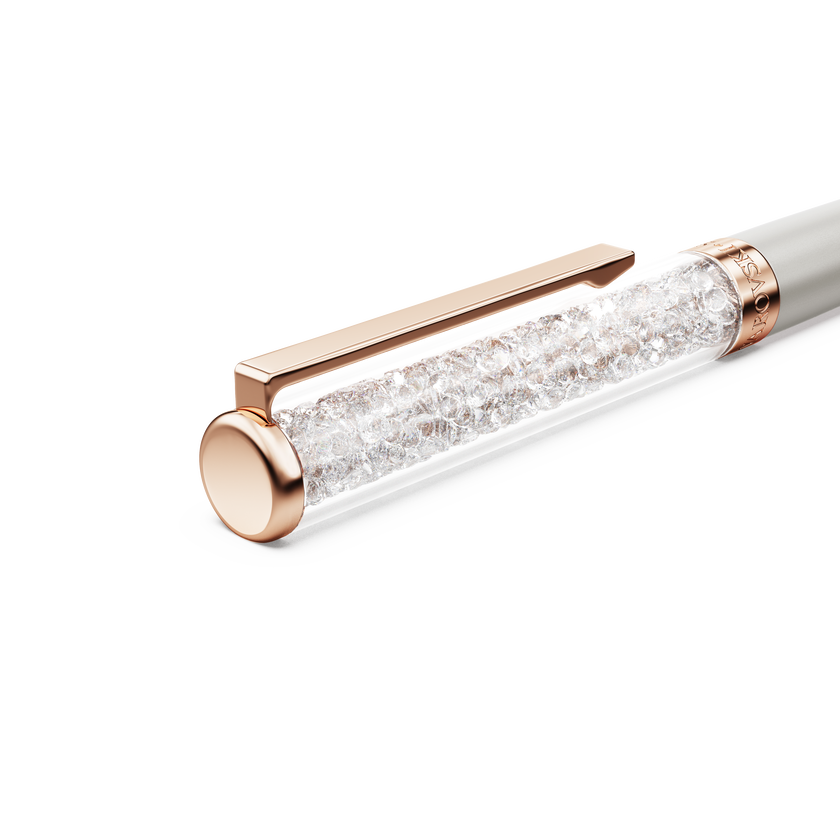 swarovski crystalline ballpoint pen  gray  gray lacquered  rose gold tone plated