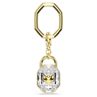 swarovski key ring oval cut white gold tone plated
