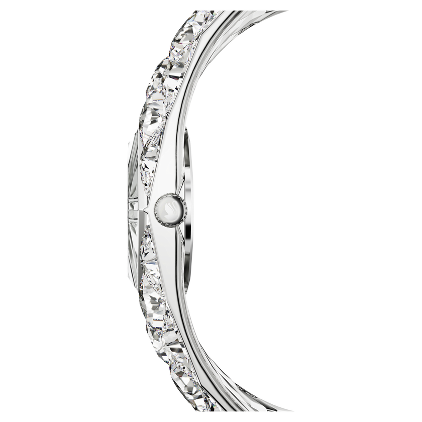 swarovski curiosa bangle watch  crystal bracelet  silver tone  stainless steel