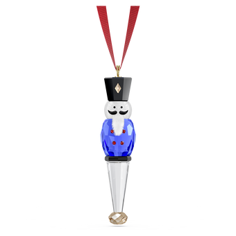 swarovski holiday cheers nutcracker ornament blue