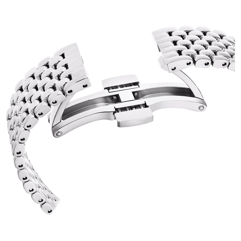 swarovski certa watch  swiss made  metal bracelet  silver tone  stainless steel
